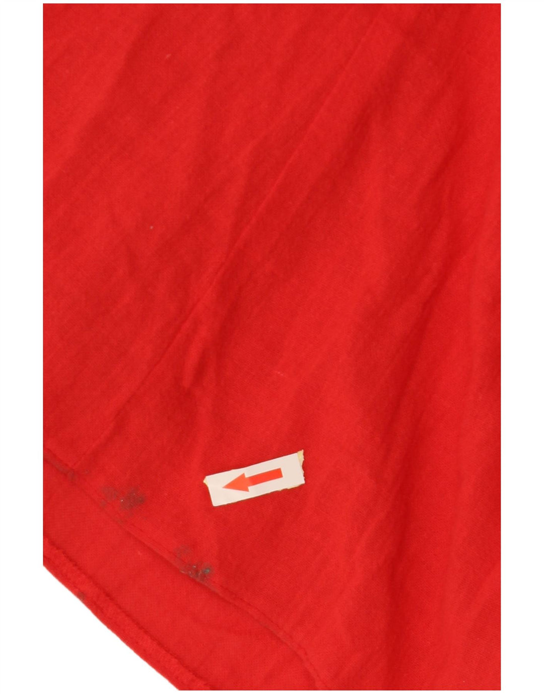 VINTAGE Damen Ärmelloses A-Linien-Kleid UK 12 Mittelrot geblümt