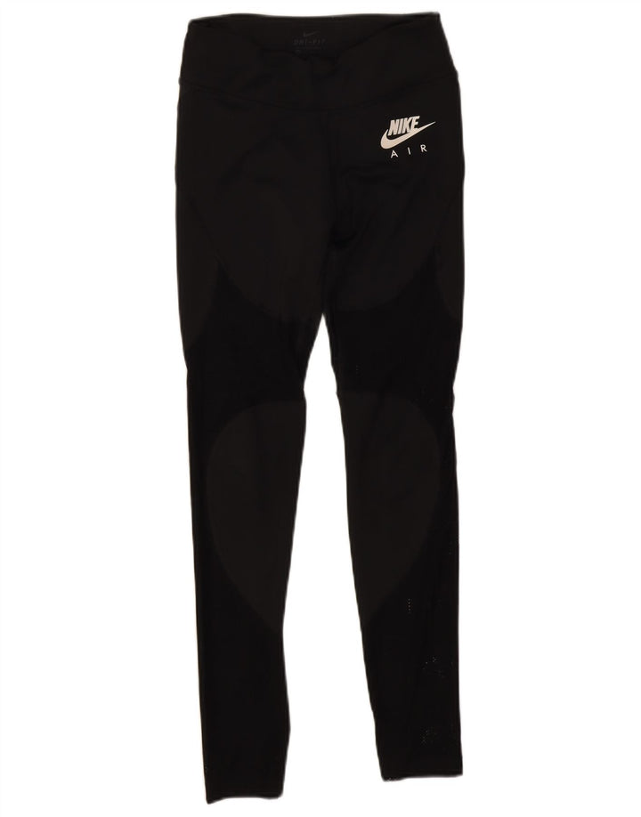 Nike Damen Air Graphic Leggings UK 4 XS Schwarz Polyester