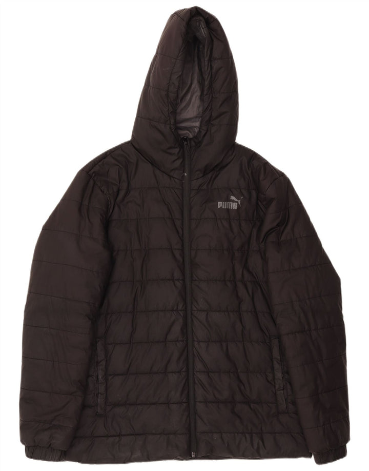 Puma Herren-Jacke mit Kapuze, gepolstert, UK 40, Größe L, Schwarz, Polyester