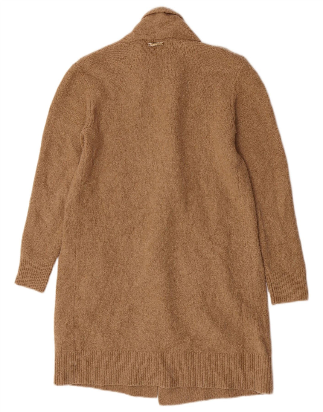 Michael Kors Damen Longline Open Cardigan Pullover UK 10 Small Beige