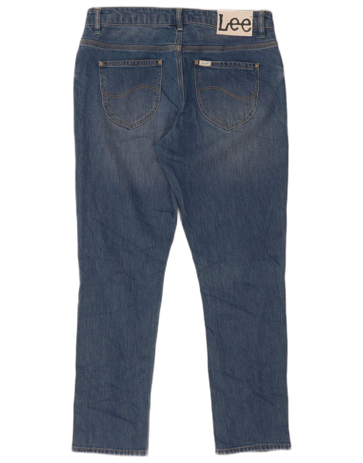 Lee Damen Distressed Slim Jeans W27 L26 Blaue Baumwolle