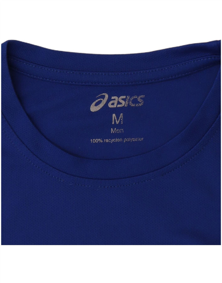 Asics Herren London Graphic T-Shirt Top Mittelblaues Polyester