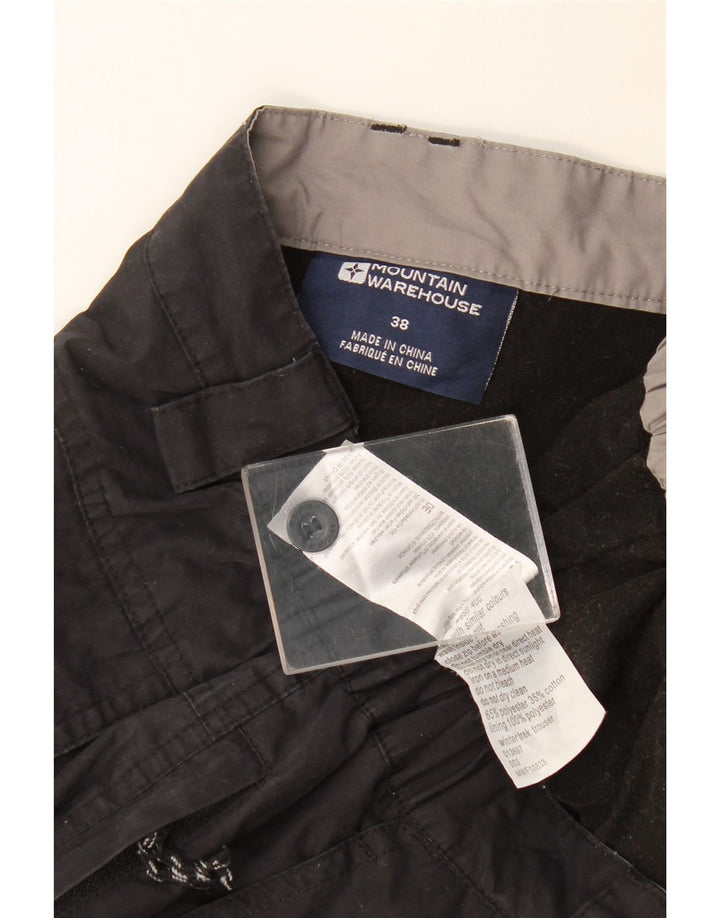 MOUNTAIN WAREHOUSE Gerade Herren-Cargohose W38 L32 Schwarzes Polyester