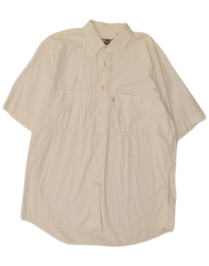 Levi's Herren Kurzarmhemd Large Weiß