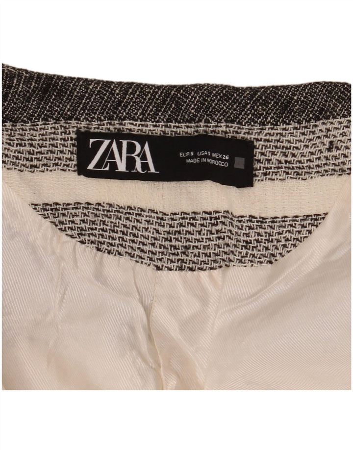 Zara Damen Bolero-Jacke UK 10 Small Off White gestreift