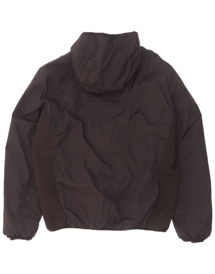 Kappa Herren-Jacke mit Kapuze, gepolstert, UK 44, 2XL, Schwarz, Polyamid