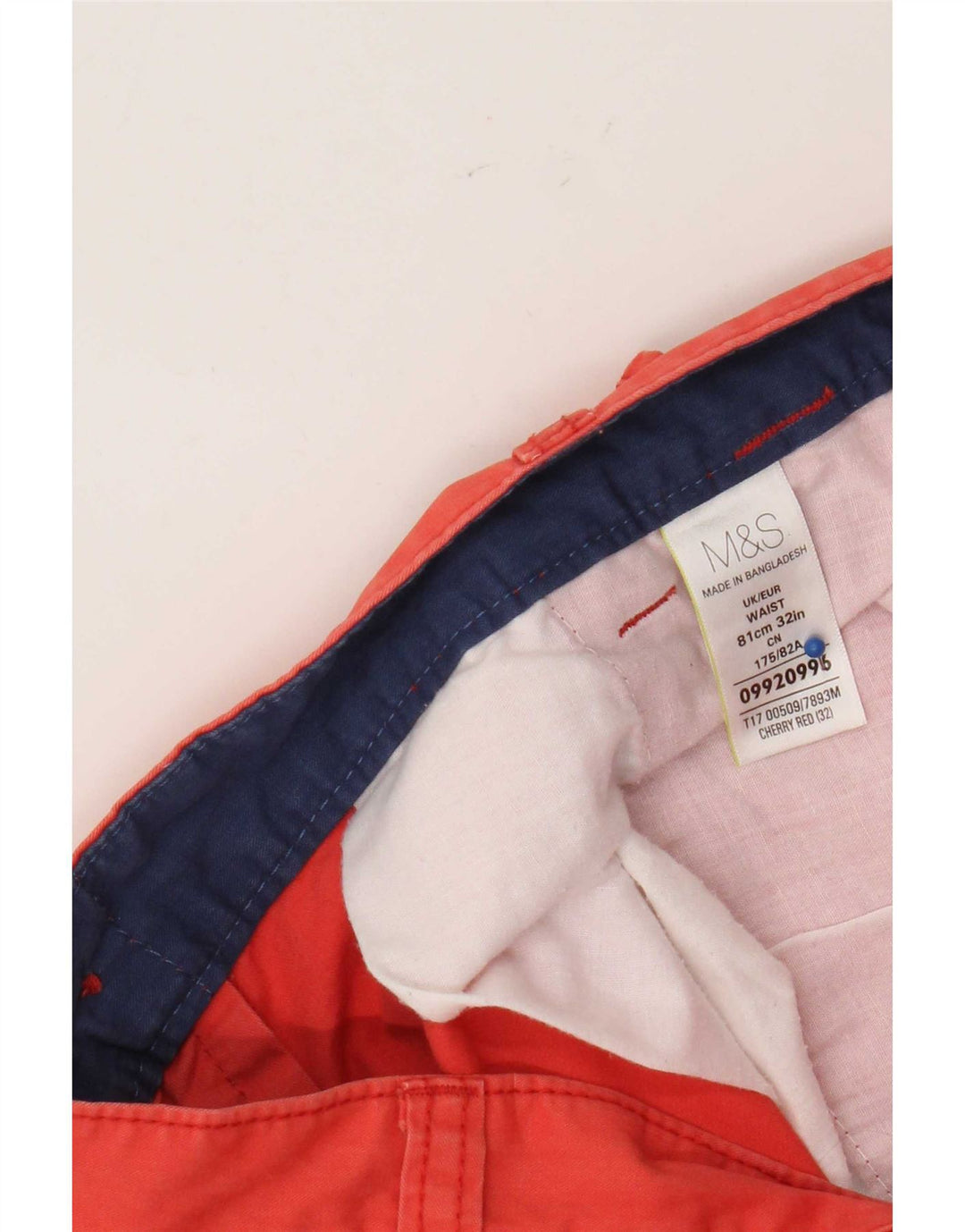 Marks & Spencer Herren Cargoshorts W32 mittelrote Baumwolle