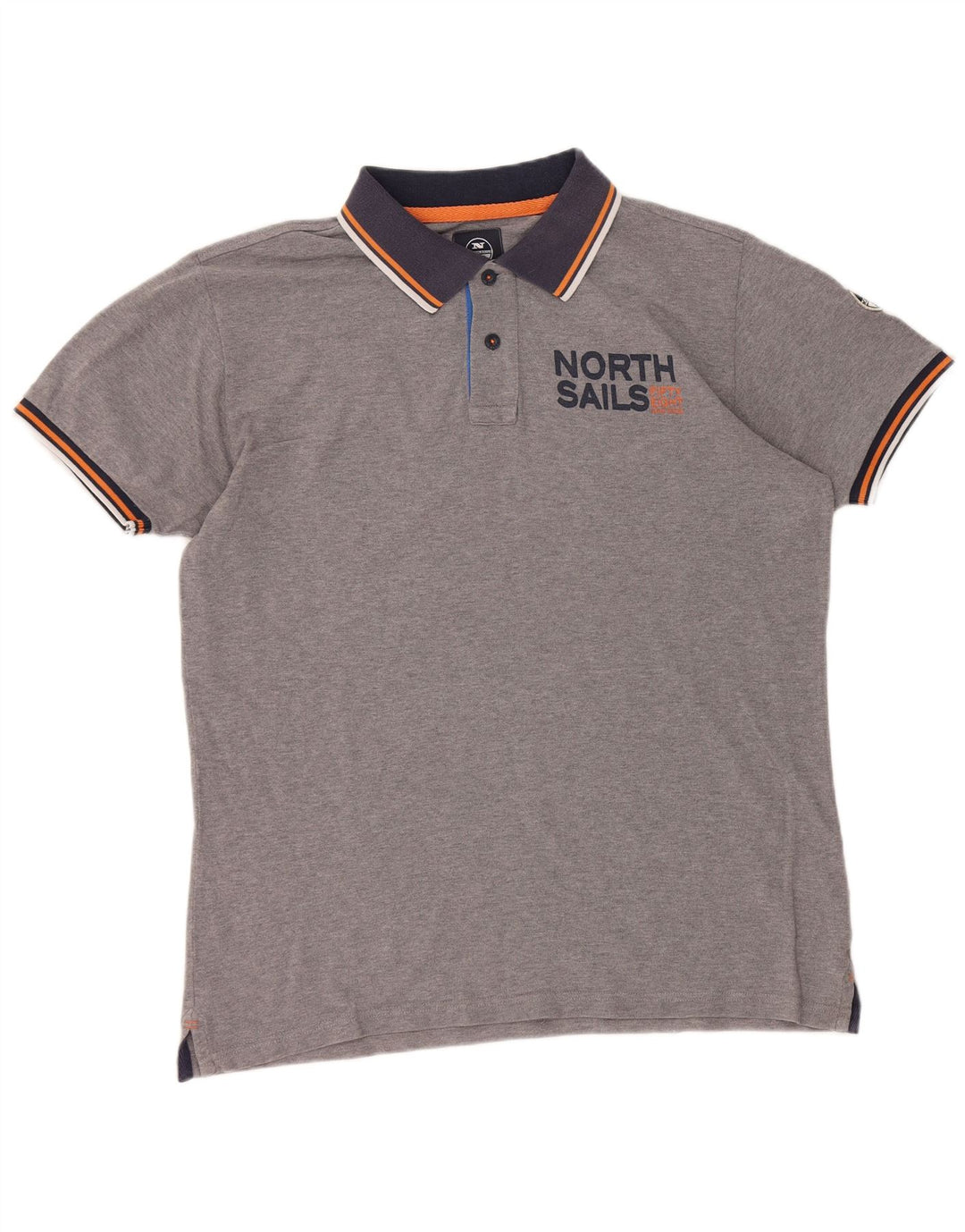 North Sails Herren-Poloshirt mit Grafik, XL, graue Baumwolle