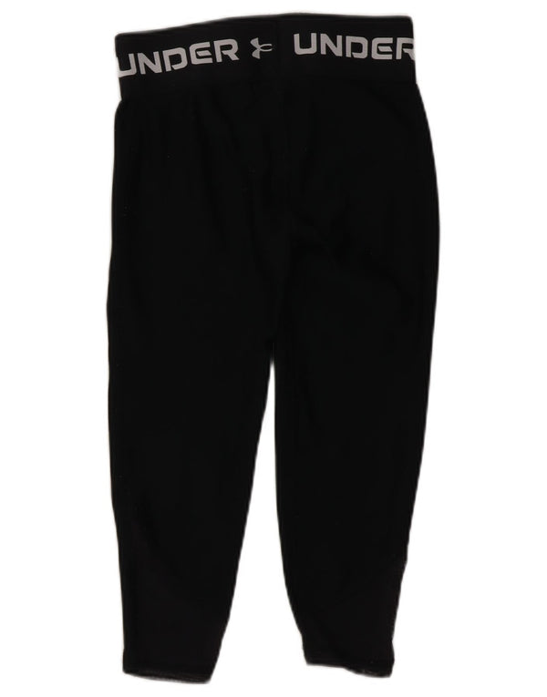 Under Armour Capri-Leggings mit Grafik für Mädchen, 7–8 Jahre, Größe S, Schwarz, Polyester
