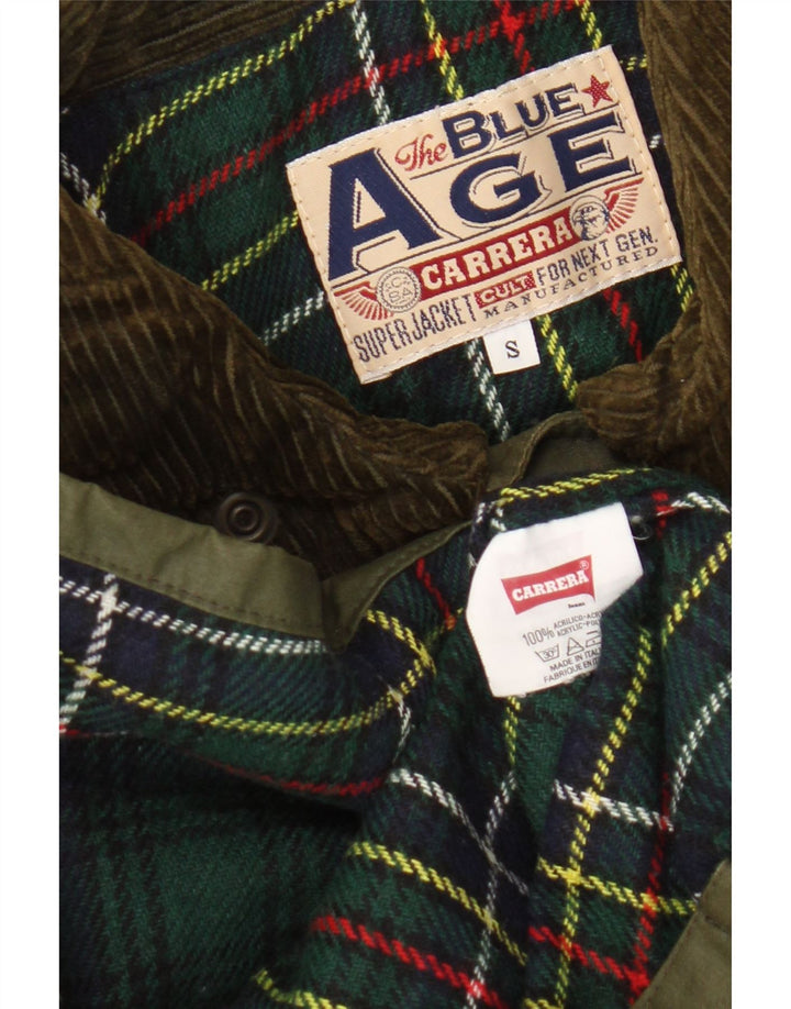 Carrera Herrenjacke aus gewachster Baumwolle, Gr. 36, klein, grünes Acryl