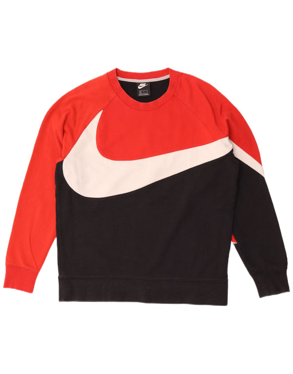 Nike Herren Grafik-Sweatshirt-Pullover XL aus roter Colourblock-Baumwolle