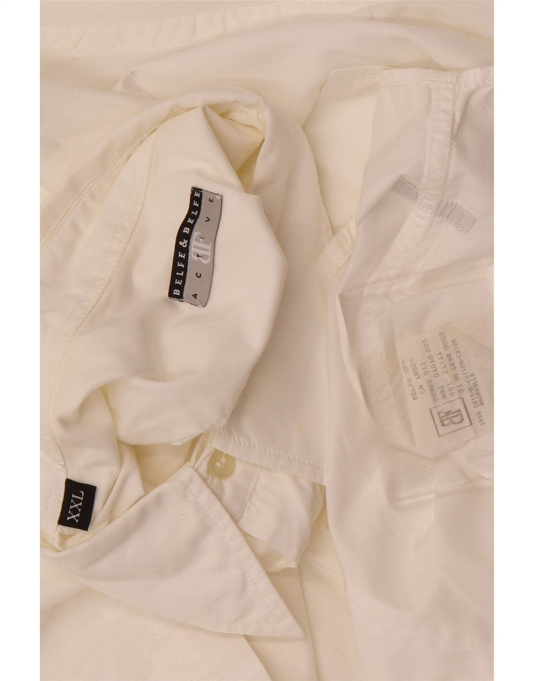BELFE & BELFE Herren Kurzarmhemd 2XL Weiße Baumwolle