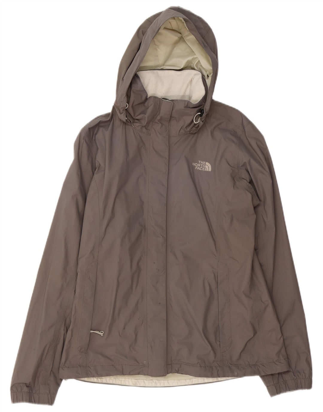 THE NORTH FACE Damen Hyvent Regenjacke mit Kapuze UK 14 Mittelgrau