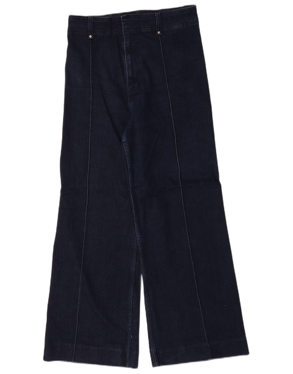 Zara Damen-Jeans mit weitem Bein, EU 40, Mittel W30 L30, Marineblau