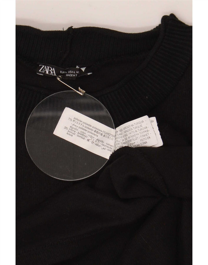 Zara Damen Etuikleid UK 16 Large Schwarz Polyester