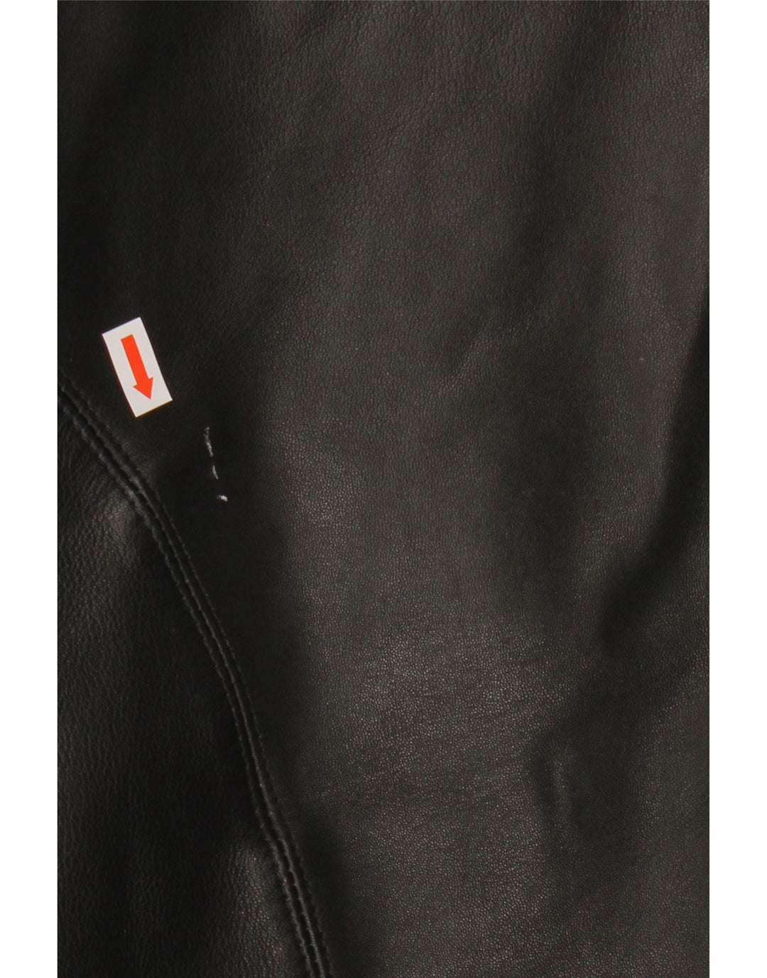 Vintage Damen 3 Knopf Leder Blazer Jacke UK 14 Großes schwarzes Leder