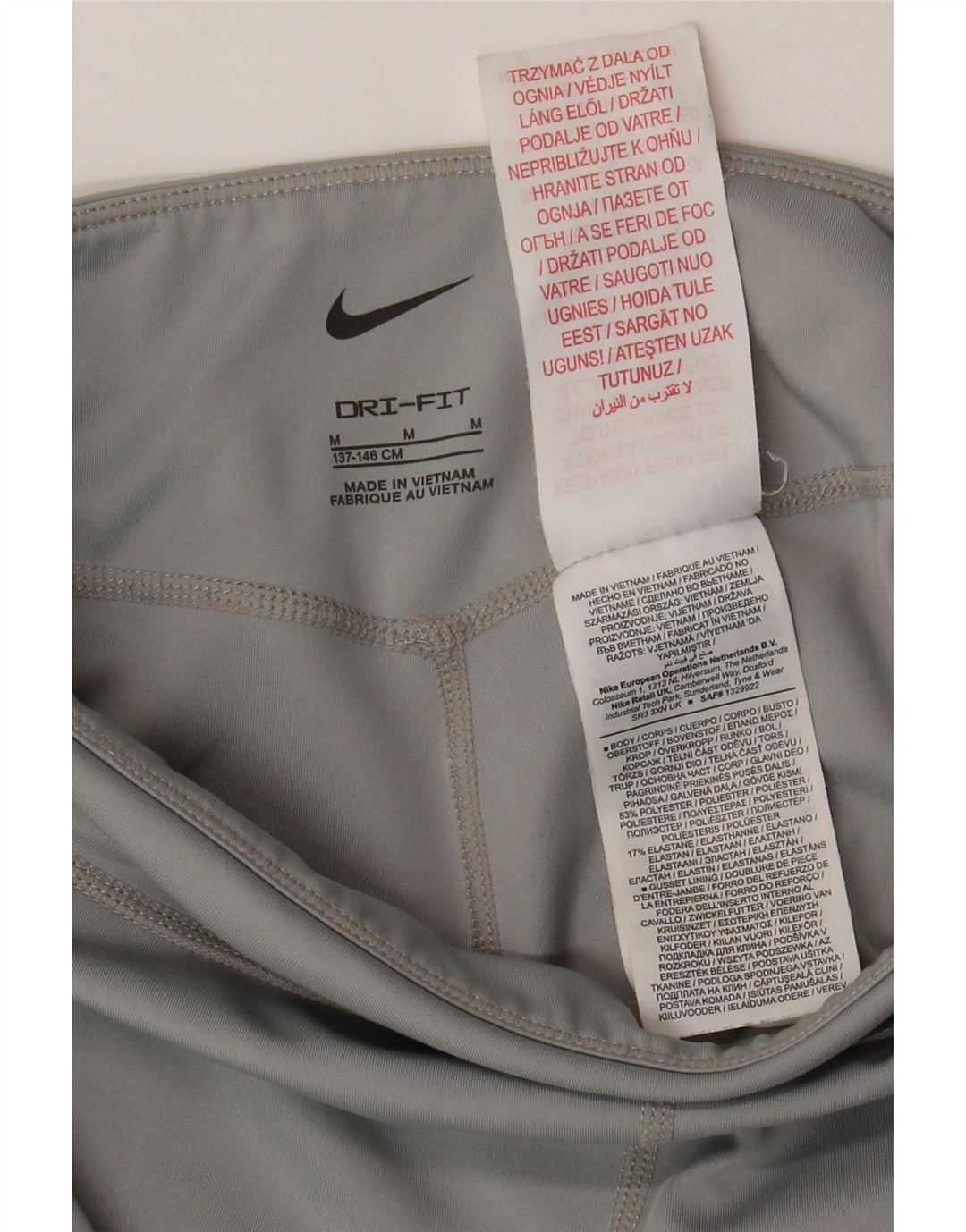 NIKE Dri-Fit-Leggings für Mädchen, 10–11 Jahre, mittelgraues Colourblock-Polyester