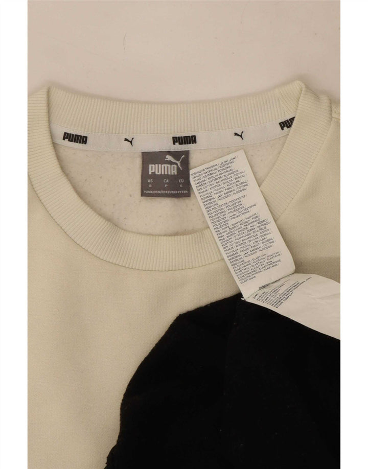 Puma Herren-Sweatshirt mit Grafik, Größe S, Schwarz, Colourblock-Baumwolle