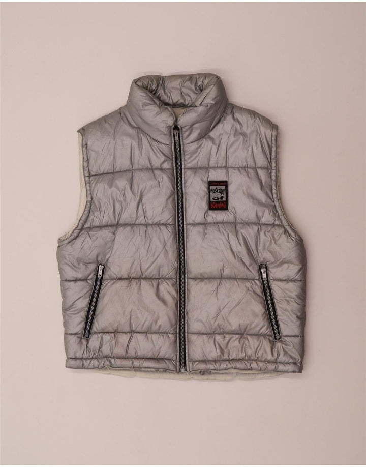 Astrolabio Herren Wattierte Weste IT 48 Medium Silber Polyamid