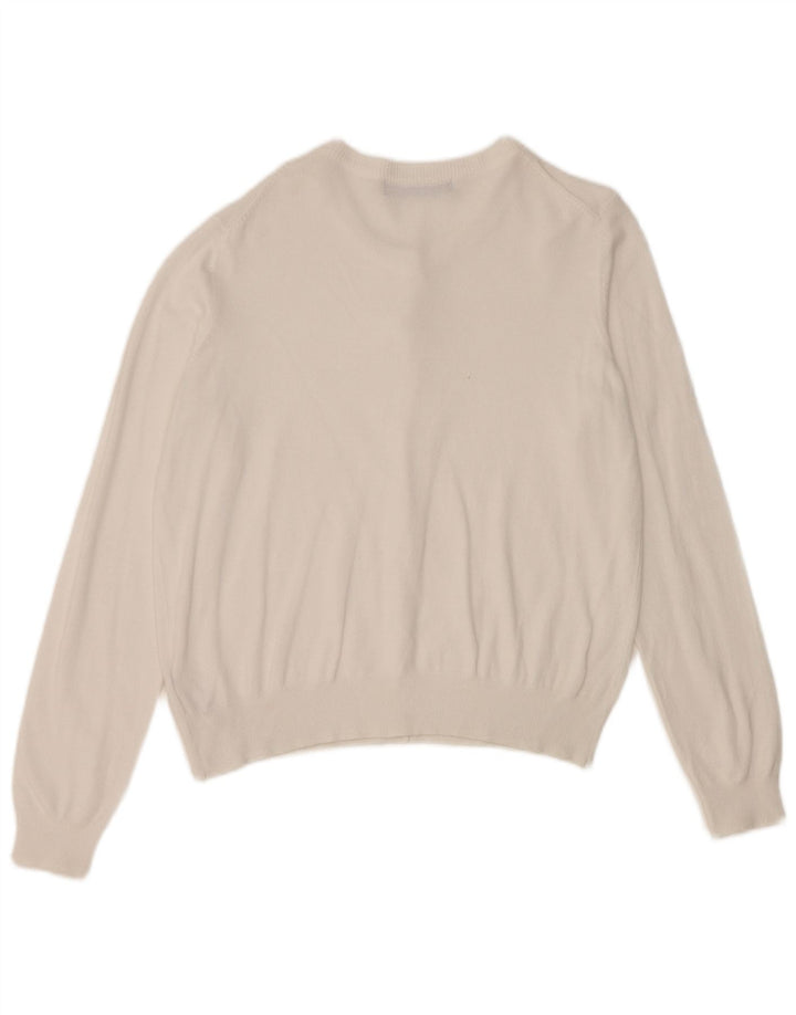 Marks & Spencer Damen Crop Cardigan Pullover UK 12 Mittelweiße Viskose