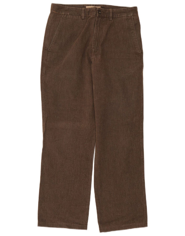 Gerade Chino-Hose für Herren von Avirex, W33, L30, braune Baumwolle