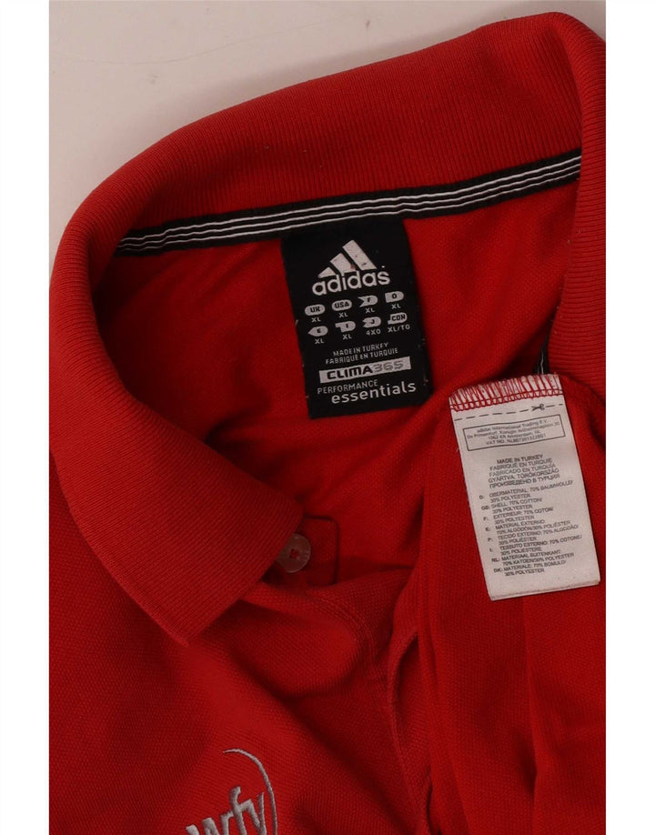Adidas Herren Poloshirt XL Rot Baumwolle
