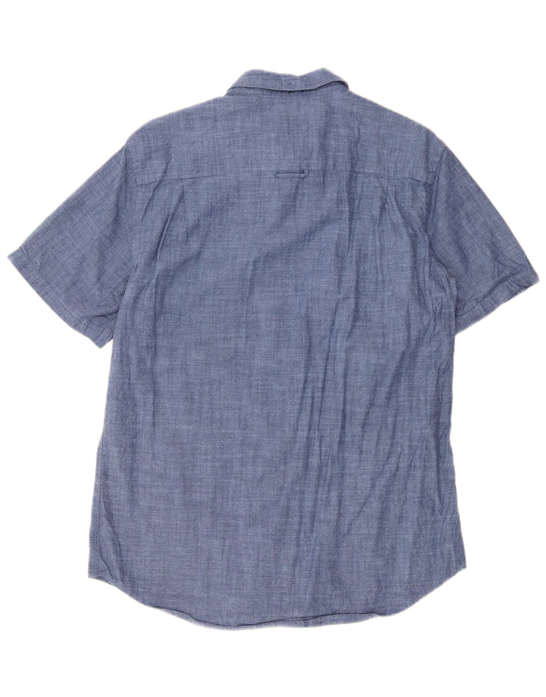 Hurley Herren-Kurzarmhemd, groß, aus blauer Baumwolle