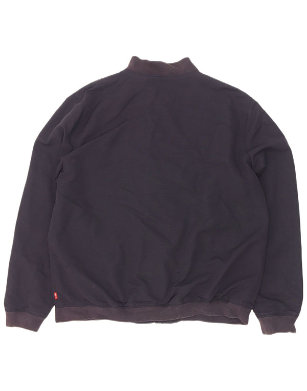 Levi's Herren Bomberjacke UK 42 XL Marineblau Polyamid