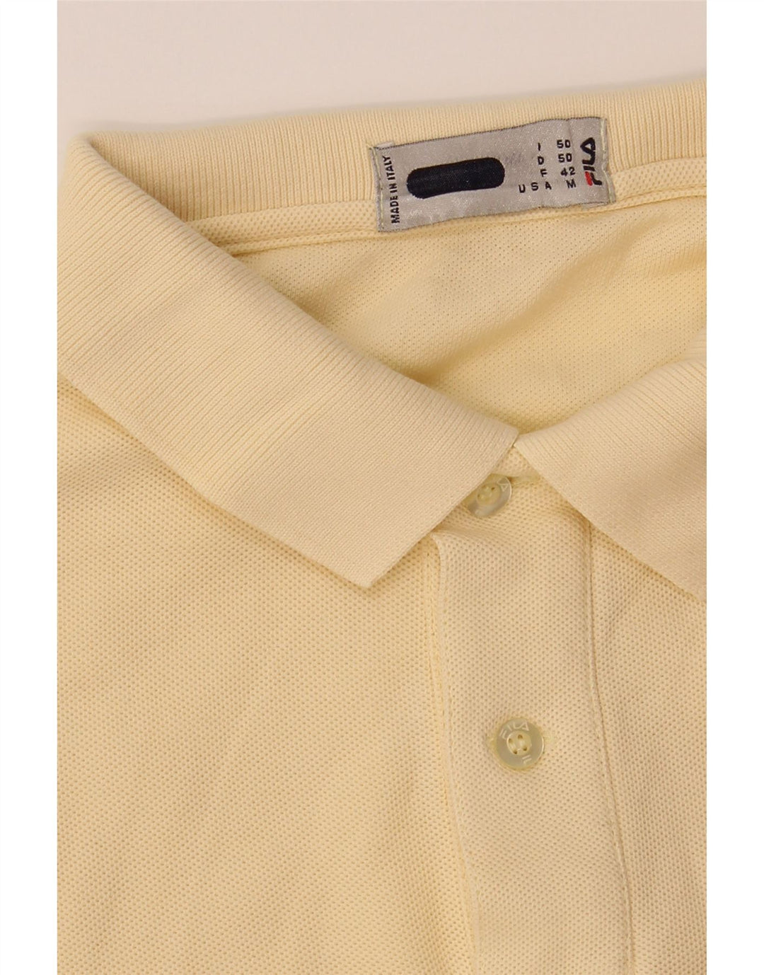 FILA Mens Polo Shirt IT 50 Medium Yellow Vintage Fila and Second-Hand Fila from Messina Hembry 