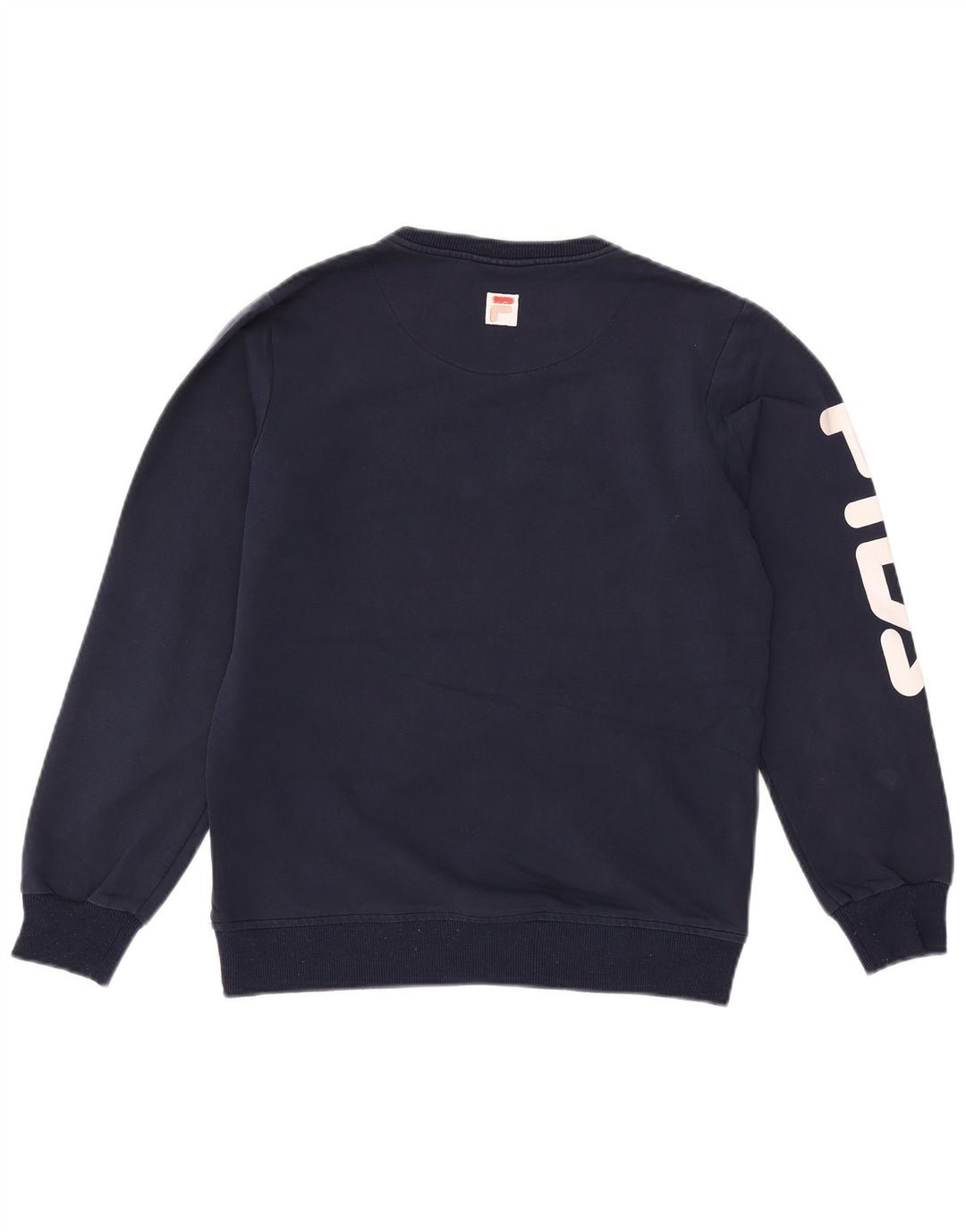 Fila Damen Grafik-Sweatshirt-Pullover UK 16 Large Marineblau Polyester