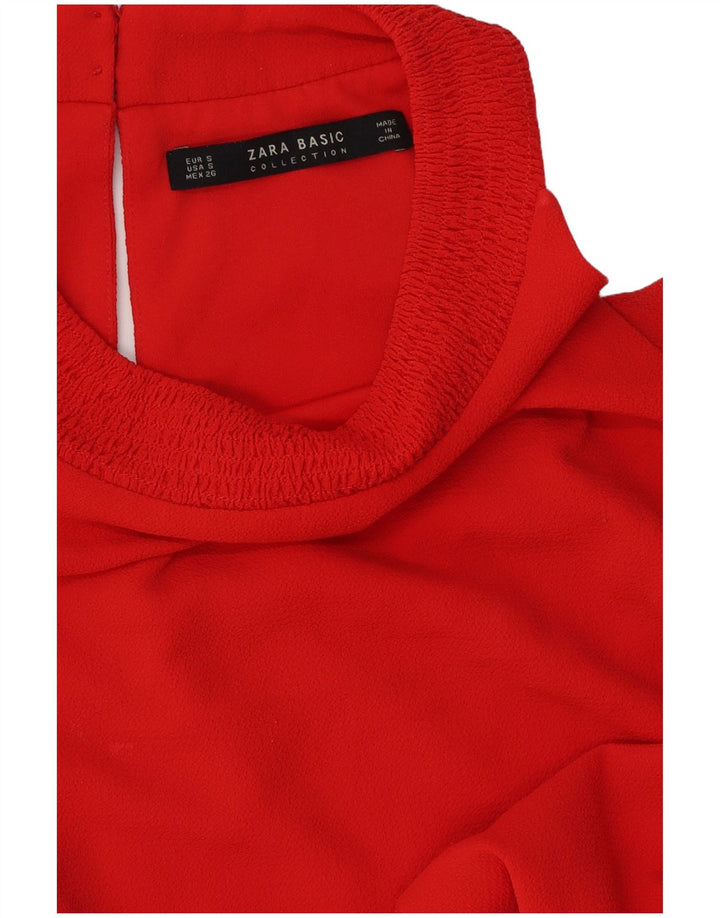 Schulterfreies Kleid für Damen von Zara, Gr. 10, Größe S, Rot