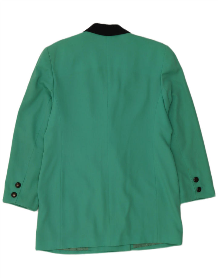 HAUBER Damen Zweireihige Blazerjacke UK 16 Large Türkis