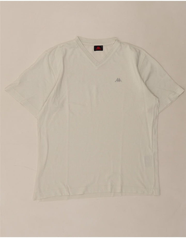 KAPPA Mens T-Shirt Top Small White Cotton Vintage Kappa and Second-Hand Kappa from Messina Hembry 