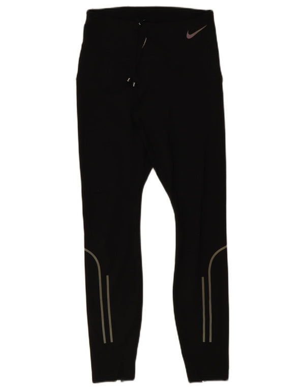 Nike Damen Dri Fit Leggings UK 8 Small Schwarz Polyester