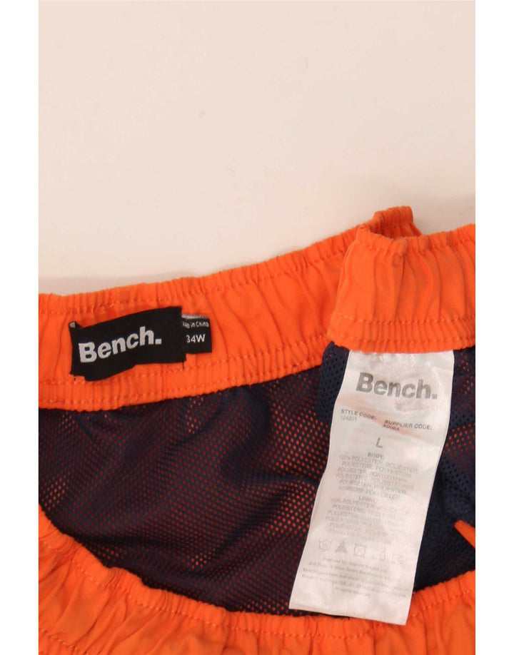 Bench Herren-Badeshorts mit Grafik, groß, orangefarbenes Polyester