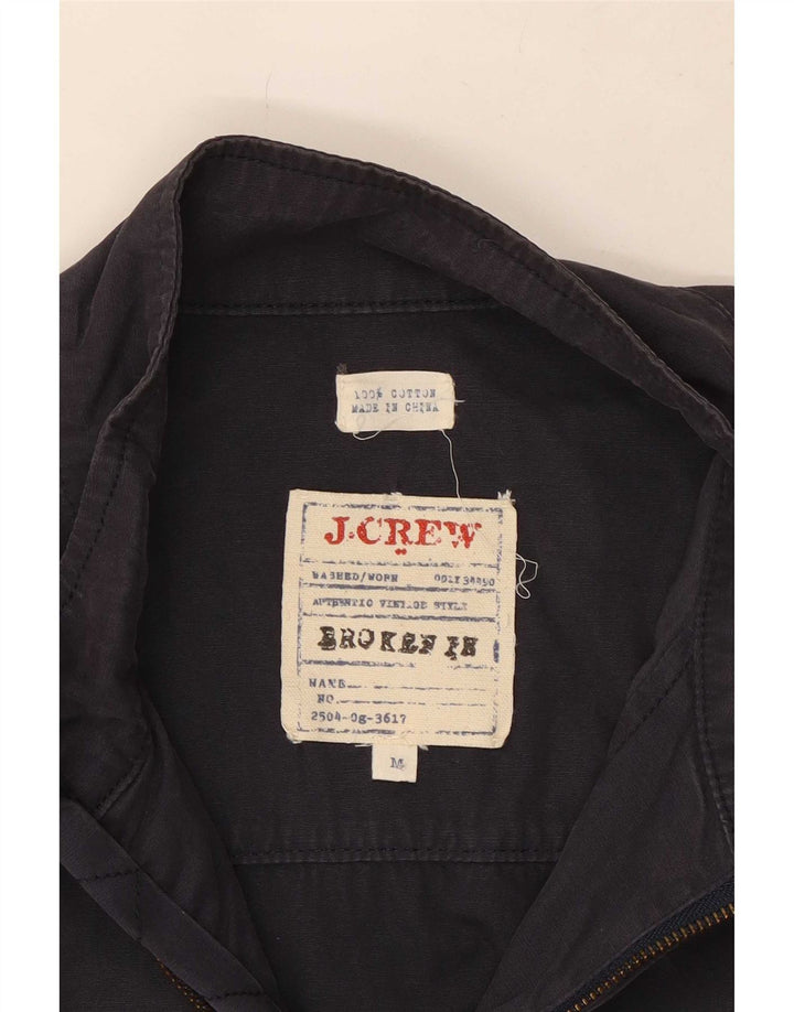 J. Crew Herren Bomberjacke UK 38 Mittelmarineblaue Baumwolle