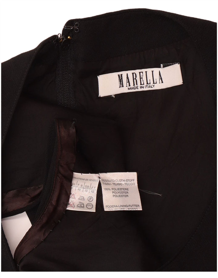 MARELLA Womens Sleeveless Jumpsuit UK 10 Small Black Polyester
