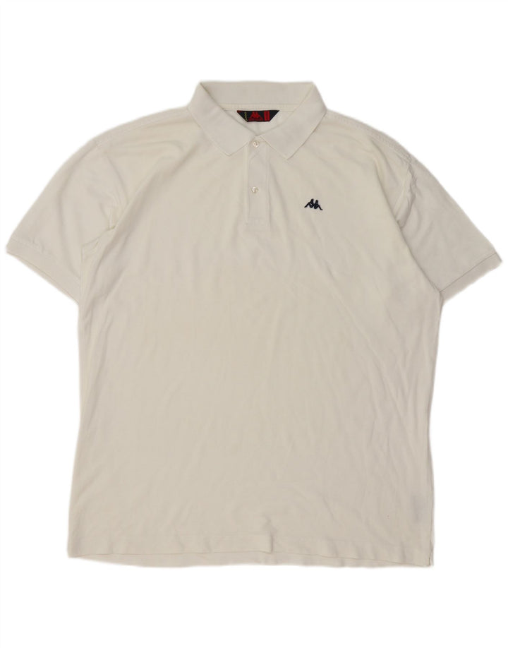 Kappa Herren Poloshirt 2XL Weiße Baumwolle