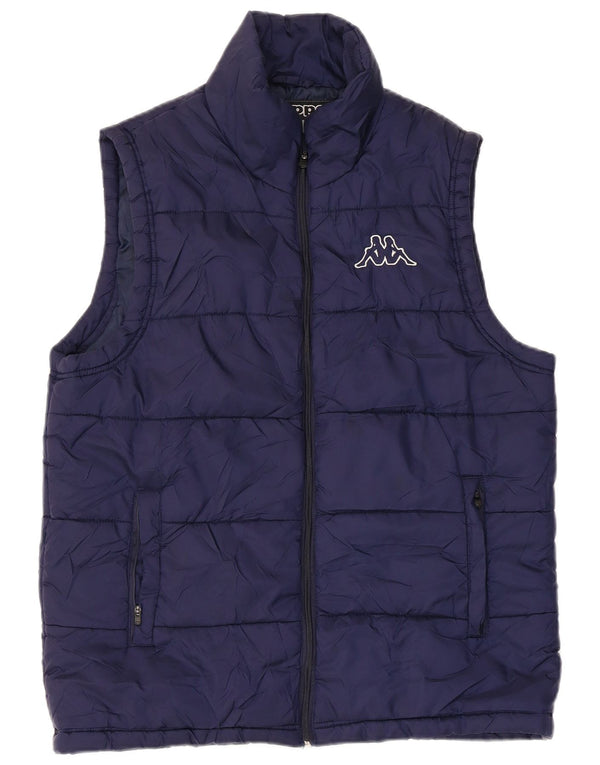 Kappa Herren Wattierte Weste UK 40 Large Marineblau Polyamid