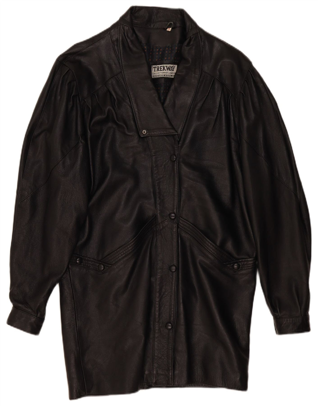 Trekway Damen Ledermantel UK 10 Small Schwarz
