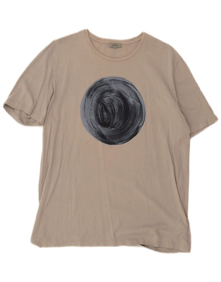 Cos Herren-T-Shirt mit Grafik, XL, graue Baumwolle