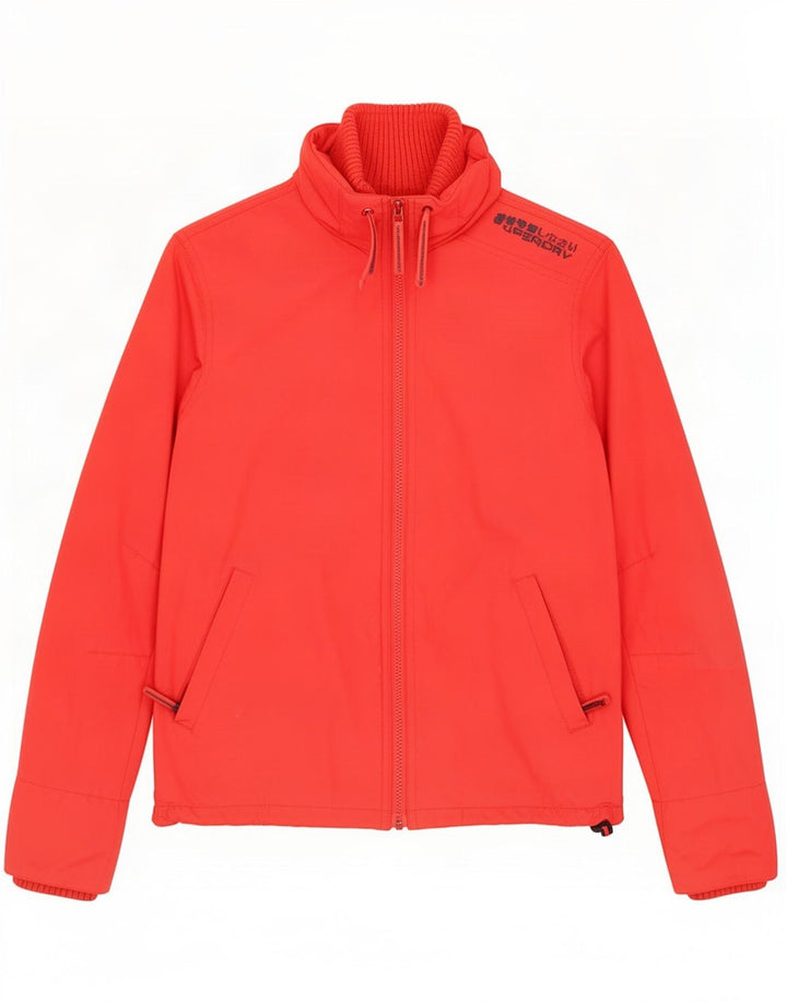 Superdry Damen Regenjacke UK 18 XL Rotes Nylon