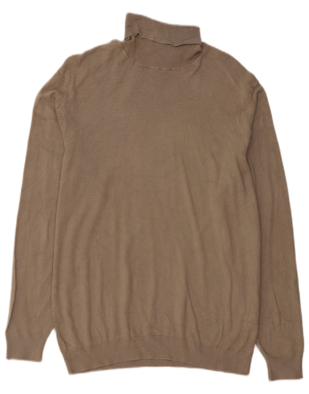 Rollkragenpullover für Damen von Zara, Gr. 14, mittelbeige Viskose