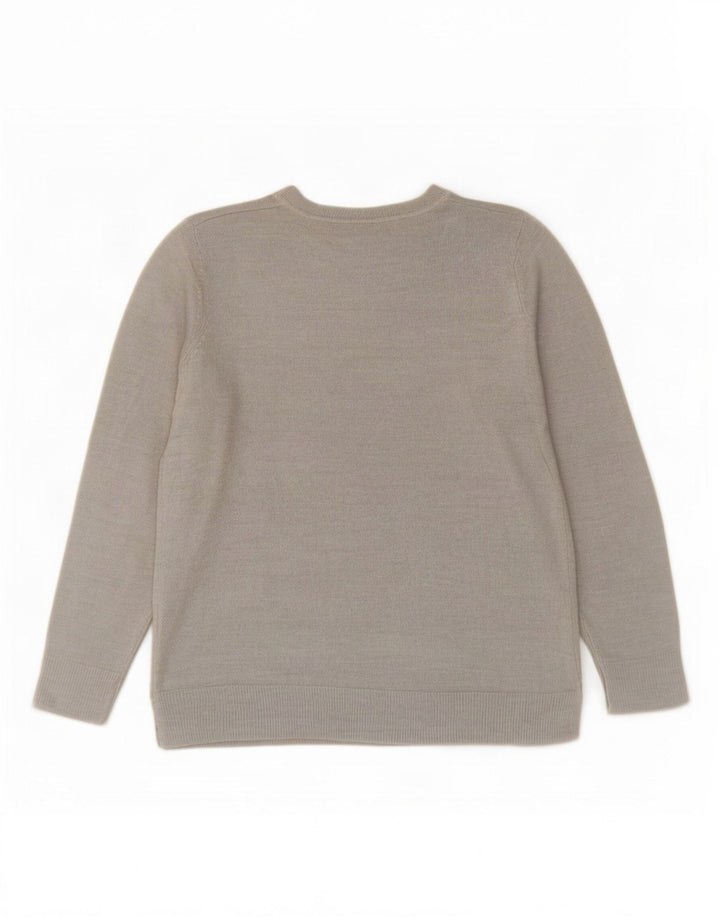 Marks & Spencer Damen-Pullover, übergroß, U-Boot-Ausschnitt, Gr. 10, Größe S, Grau