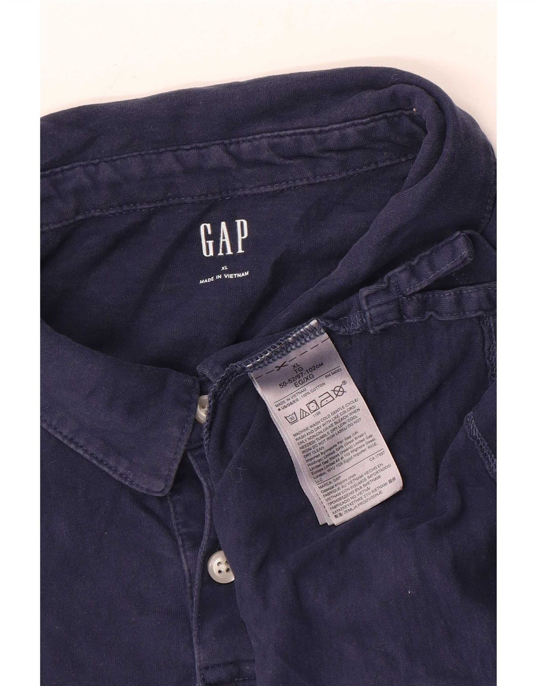 Gap Herren Poloshirt XL Marineblau Baumwolle
