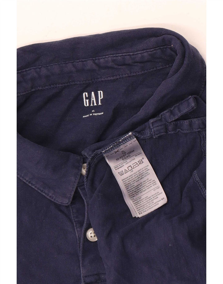 Gap Herren Poloshirt XL Marineblau Baumwolle