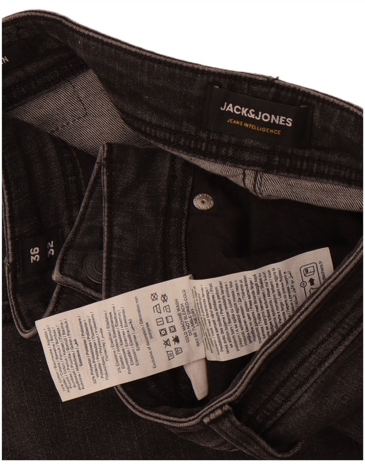 Jack & Jones Herren GLENN Slim Jeans W36 L32 Graue Baumwolle