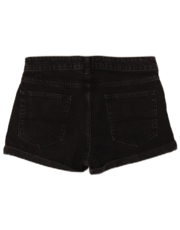 Jack Wills Damen Jeansshorts UK 8 Small W28 Schwarze Baumwolle