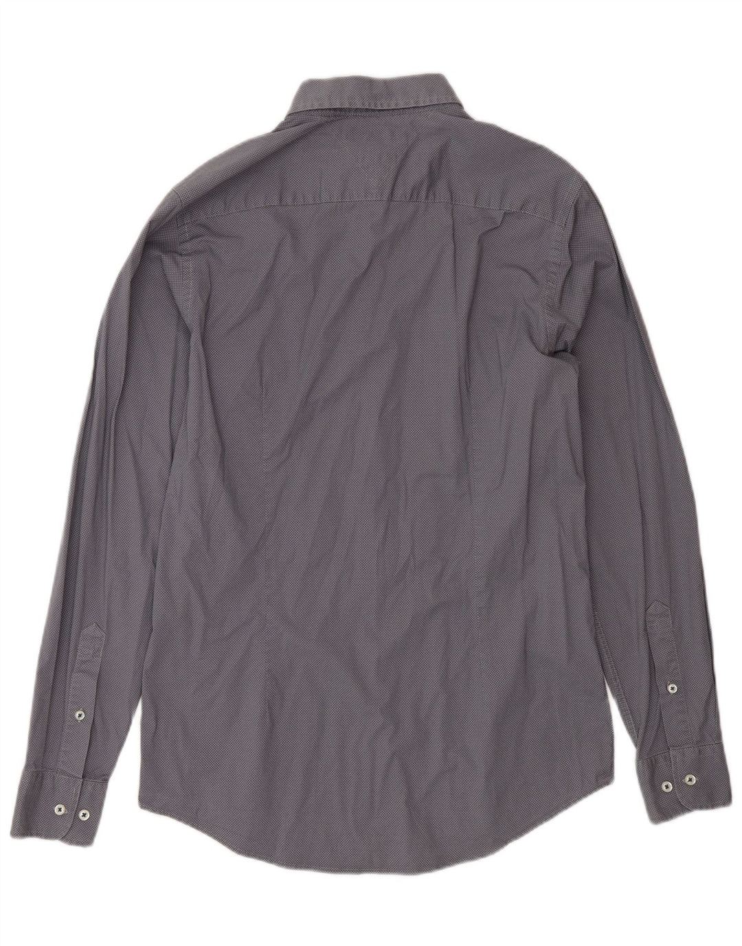 Tommy Hilfiger Herren-Slim-Fit-Hemd aus mittelblauer, gepunkteter Baumwolle