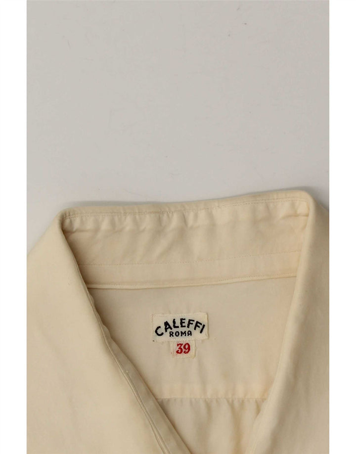 Caleffi Herrenhemd Größe 39 Medium Off White